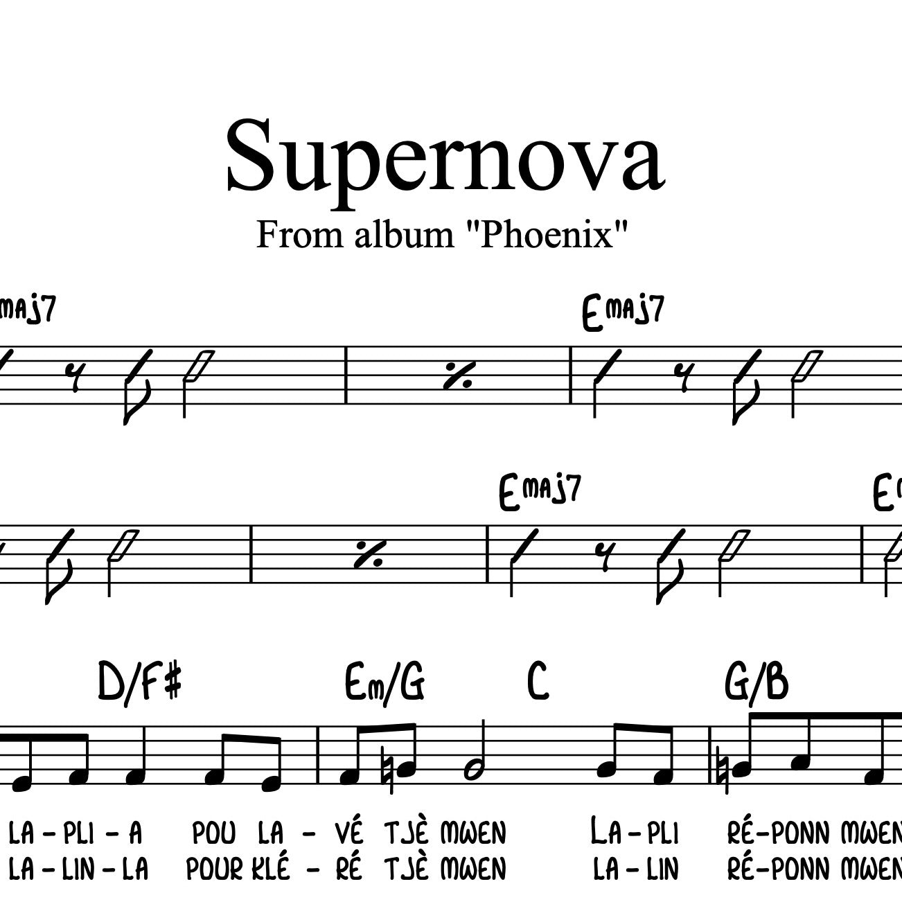 Supernova - Partition