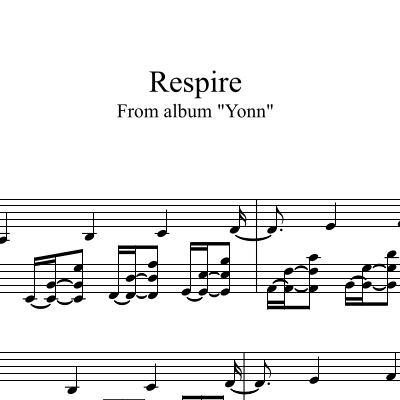 Grégory Privat - Respire - Partition