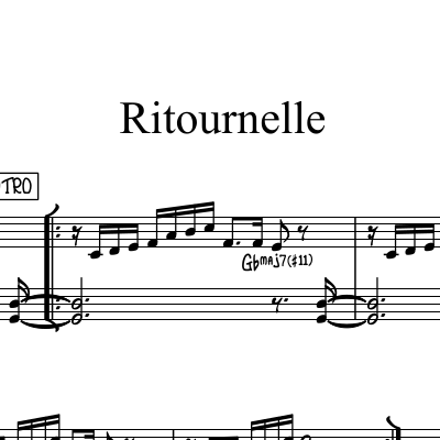 Grégory Privat - Ritournelle - Partition