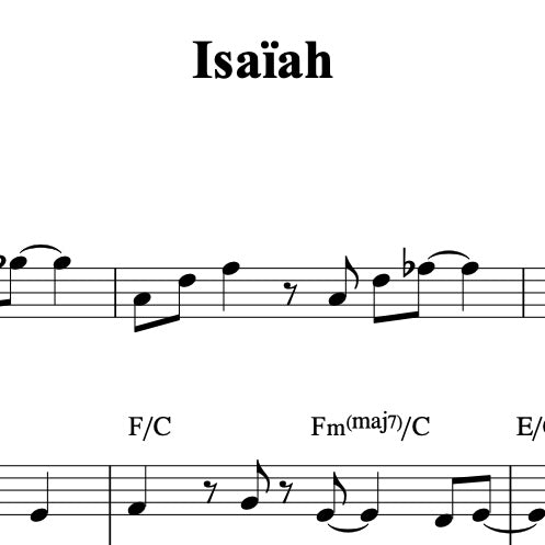 Isaïah - Partition