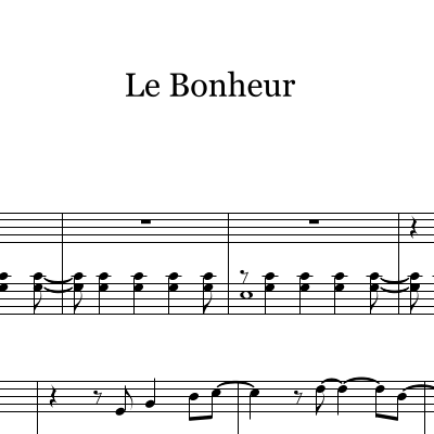 Grégory Privat - Le Bonheur - Detailed score